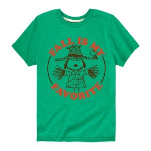Boys' - Peanuts - Fall Is My Favorite Short Sleeve Graphic T-Shirt - 1 of 4