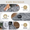 Faux Wool Modern Bohemian  Printed Area Rug Low Pile Non Slip Non Shedding Pet Friendly Machine Washable Carpet Perfect for Home Decoration - 2 of 4