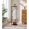 Kings Brand Furniture Suit Valet Stand – Coat Rack with Rods, Storage Trays & Hanger, Freestanding Organizer for Bedrooms & Entryways - 2 of 4