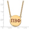 Black Bow Jewelry 14k Yellow Gold Plated Sterling Silver Pi Beta Phi Greek Life Necklace 18 Inch - 2 of 4