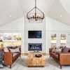 LLHZSY 27 1/2"W 2-Tier Handmade Glass Pendant Chandelier 9-Light Fixture  for Dining Room Kitchen Island-Black - 2 of 4