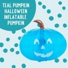 Teal Pumpkin 15" Inflatable Halloween Decoration- Blow Up Indoor/Outdoor Jack O Lantern Decoration for Parties, Trick-or-Treating, Lawn Decor - 2 of 4