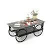 VYNXARIA Modern Style Coffee Table Rectangle Coffee Table End Side Table Retro Design Coffee Table with Sturdy Base for Living Room Decor (Black) - 3 of 4
