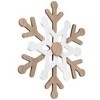 Northlight Natural Wooden Snowflake Christmas Wall Decoration - 17.75 - Beige and White - 3 of 4