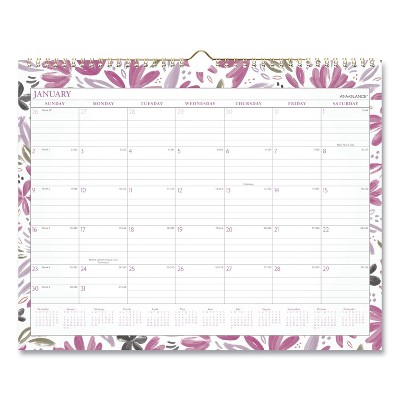 AT-A-GLANCE Badge Floral Wall Calendar 15 x 12 2022 1565F707