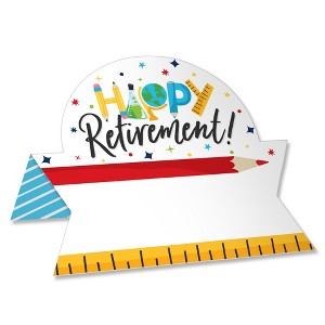 Big Dot of Happiness Teacher Retirement - Happy Retirement Party Tent Buffet Card - Table Setting Name Place Cards - Set of 24 - 1 of 4