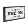Stupell Industries Worries & Shoes At Door Phrase, 31" x 14" - 3 of 4