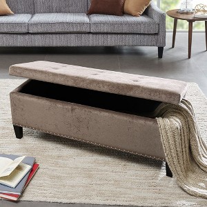 NicBex Ottoman with Storage Bench Storage Organizer Ottoman Tufted Top Soft Close Storage Bench for Entryway Bathroom Bedroom - 1 of 4
