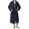 PAVILIA Mens Robe, Soft Bathrobe for Men, Fleece Warm Long Plush Microfiber Shawl Collar Pocket, Bath Shower Spa - 2 of 4
