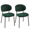 NicBex Set of 2 Dining Chair Modern Upholstered Fabric Side Chair with Curved Backrest & Metal Legs for Kitchen,Dining Room - 4 of 4