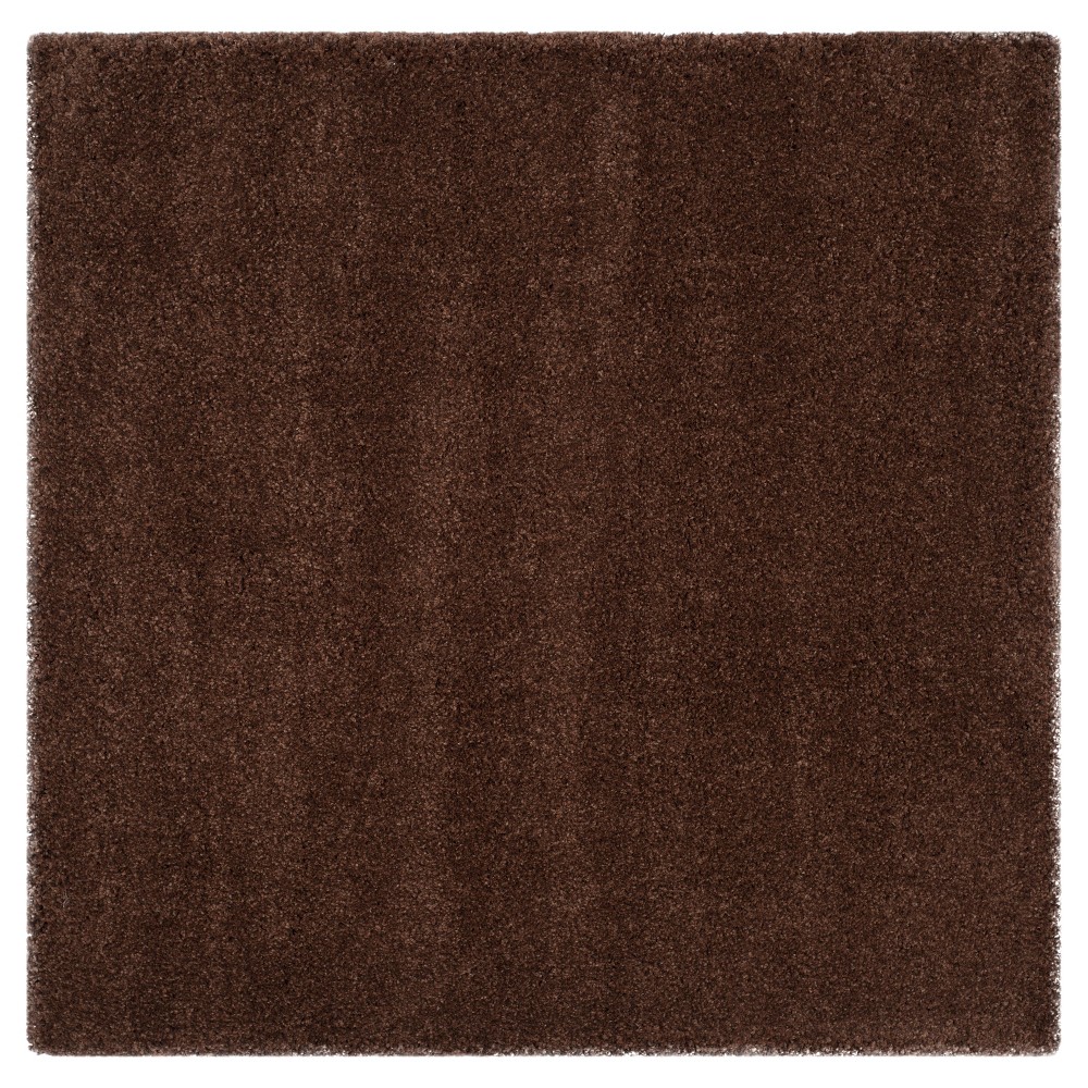 Santa Monica Shag Rug - Brown - (6'7inx6'7in Square) - Safavieh