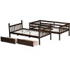 NicBex Twin over Twin Bunk Bed Wooden Bed Frame with 2 Drawers, Ladder and Full Length Guardrail, Space Saving, No Box Spring Required - 4 of 4