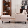 NicBex Couches for Living Room Upholstered Armchair Sofa Modern Design Accent Sofa with Storage Ottoman and Cup Holders - 3 of 4