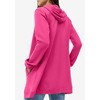 ellos Plus Size French Terry Long Zip Front Hoodie - 3 of 4