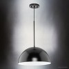 Urban Ambiance Luxury Mid-Century Modern Indoor Pendant,  8-5/8''H x 15-3/4"W x 15-3/4''D,  Matte Black Finish, UHP4793 - 3 of 4
