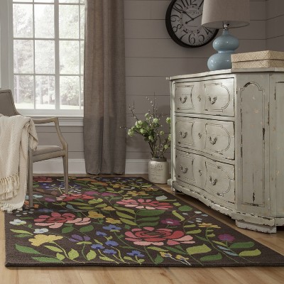 Brown Hand-Tufted Wool Runner Rug, 2'3" x 8'