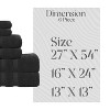 Home Weavers Elegance Essentials 550GSM 100% Cotton Zero Twist Super Absorbent Bath Towel Set - 2 of 4