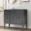Accent Storage Cabinet MDF Storage Chest With Adjustable Shelf 3 Doors Kitchen Buffet Sideboard Entryway Console Table - 2 of 4