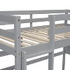 NicBex Twin Sie Loft Bed with Desk Wooden Bed Frame with Storage Shelves, Ladder and Full Length Guardrail, No Box Spring Required - 4 of 4
