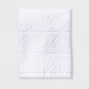 Sculpted Diamond Hand Towel White - Project 62 , Blue