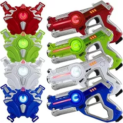 Laser Tag Blaster Set of 4 Launchers and 4 Vest - Play22usa