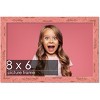 PosterPalooza | Photo Size Shabby Chic Pink Picture Frame - UV Acrylic, Foam Board Backing, Hanging Hardware - 2 of 4