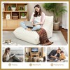 Kumasinova Teddy Fleece Kids Bean Bag Chairs for Adults,Lounge Chair Indoor with High-Density Foam,Bean Bag Chair for Bedroom,Living Room Furniture - 3 of 4
