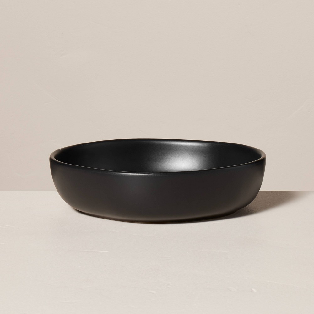 Photos - Other kitchen utensils 34oz Stoneware Pasta/Grain Bowl Black - Hearth & Hand™ with Magnolia