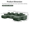 AENKYO U-Shaped Sectional Sofa, Oversized Velvet Modular Couch with 2 Movable Ottomans & Pillows, No Assembly Cloud-Like Comfort - 3 of 4