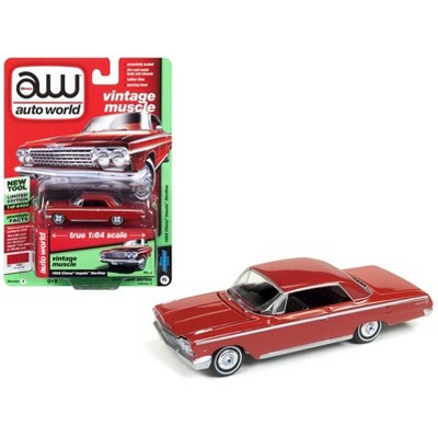 1962 Chevrolet Impala Roman Red Limited Edition to 4,400 pieces Worldwide 1/64 Diecast Model Car by Autoworld