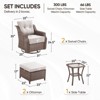 Gymojoy Outdoor Swivel Chairs with Side Table Glider Chair with Cushion - 3 of 4