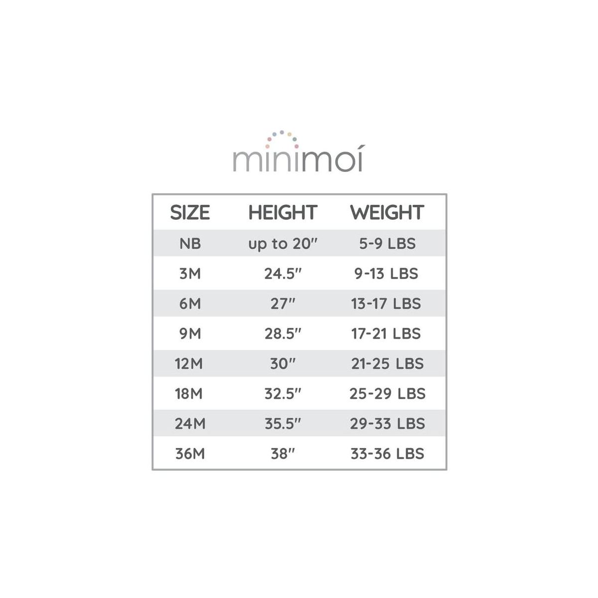 MiniMoi 3 Pair Pack Unisex Baby and Toddler Combed Cotton Rich Bodysuits - thumbnail 3
