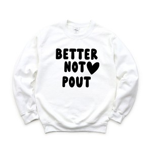 Simply Sage Market Women's Graphic Sweatshirt Better Not Pout Bold Heart - 1 of 3