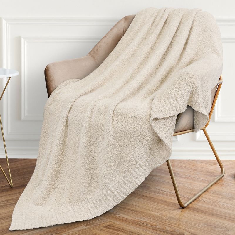 PAVILIA Plush Knit Throw Blanket for Couch Sofa Bed, Super Soft Fluffy Fuzzy Lightweight Warm Cozy All Season, 1 of 9