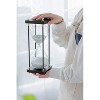 Gulches Hourglasses: Triangular Conical Timer with Black/ White Sand, 15/30-Minute Options, Metal Stand - 4 of 4