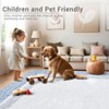 Machine Washable Rugs 5x7 Non Slip - Modern Geometric Border Area Rug, Low Pile Stain Resistant Indoor Carpet - 4 of 4