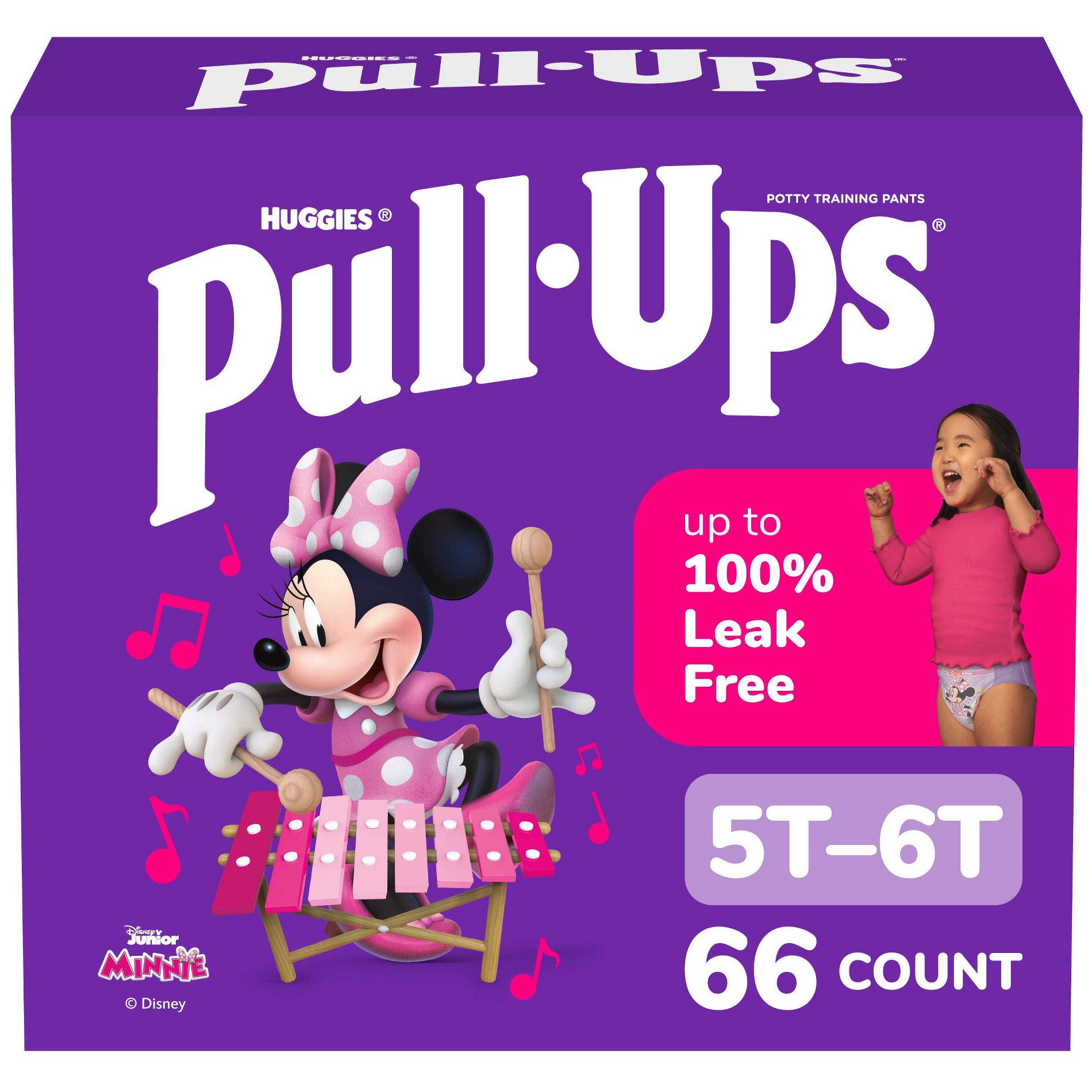 Pull-Ups Girls' Learning Designs Training Pants-  Size 5T-6T - 66ct