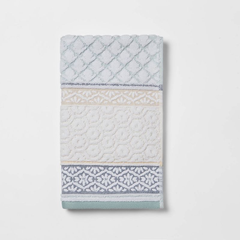 Pattern Filled Stripe Towel Blue - Threshold&#153;, 1 of 8