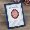 Anna-Kaci Rose Pink Flower Cameo Brooch Pin Crystal Rhinestones with Family Member Gift Message Card & Envelope Jewelry Gifts - 3 of 4