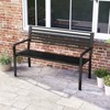 Tangkula 50" Outdoor Metal Park Bench for 2-3 People w/ Armrests & Backrest for Backyard - 3 of 4