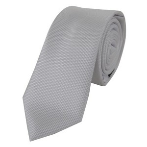 Men's Solid Color Microfiber Poly Woven Slim 2.25 Inch Wide And 57 Inch Long Necktie - 1 of 4