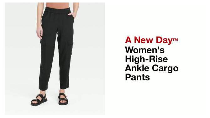  Women's High-Rise Ankle Cargo Pants - A New Day™, 2 of 12, play video