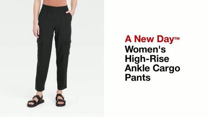 Women's High-Rise Ankle Cargo Pants - A New Day™, 2 of 12, play video