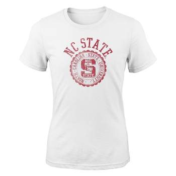 NCAA NC State Wolfpack Girls' White Crew Neck T-Shirt