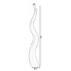 Uniquewise Tall Animal Horn Shape Floor Vase: Elegant Ceramic Black Accent for Entryway, or Living Room Decor - Nature-Inspired Modern Antler Design - 4 of 4
