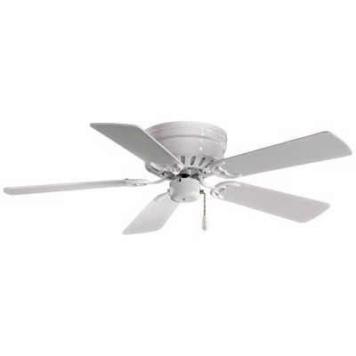 42" Minka Aire Mesa White Hugger Ceiling Fan with Pull Chain