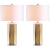 Alya Table Lamp (Set of 2) - 28 Inch Height - TBL4047 - Gold/White - Safavieh - 3 of 4