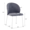 SKRAN Set of 2 Iron Base Dining Chairs,Lamb Wool fabric Chair with Adjustable foot pads- Multi-Scene Use for Dining/Living/Study Rooms - 3 of 4