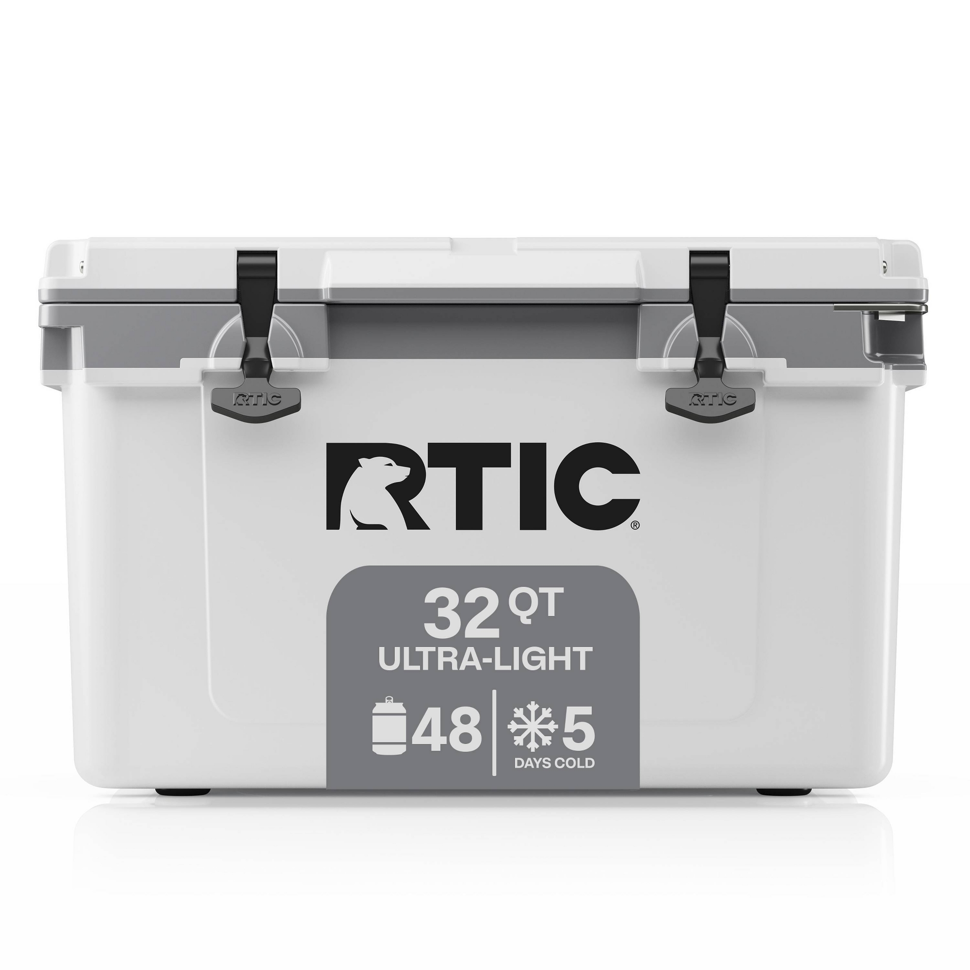 RTIC 32 QT Hard Sided Cooler - White/Gray