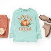 The Juniper Shop Pumpkin Festival Gourd Vibes Youth Long Sleeve Tee - XS - Seafoam - 3 of 4